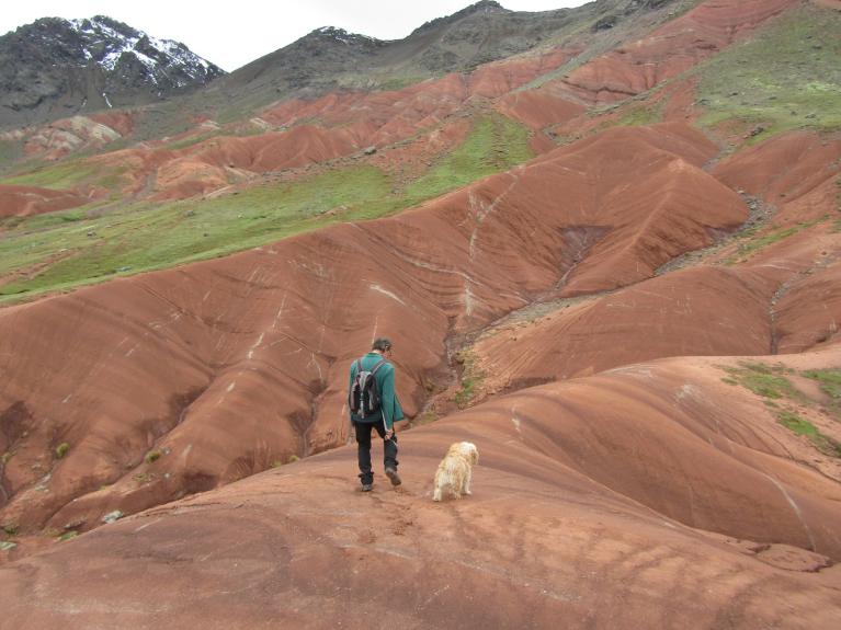 Montaña el Tobogan del cielo azul